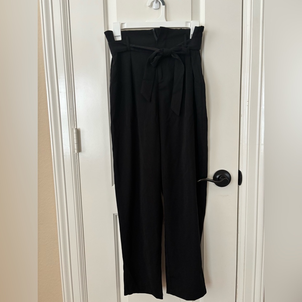 Windsor Elegant Black High-Waisted Pants
